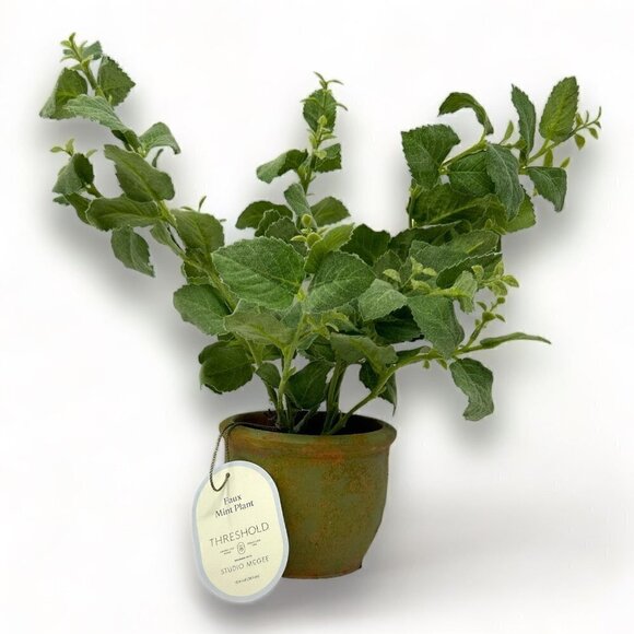 Studio McGee Artificial Potted Mint Leaf - Threshold - Picture 5 of 6